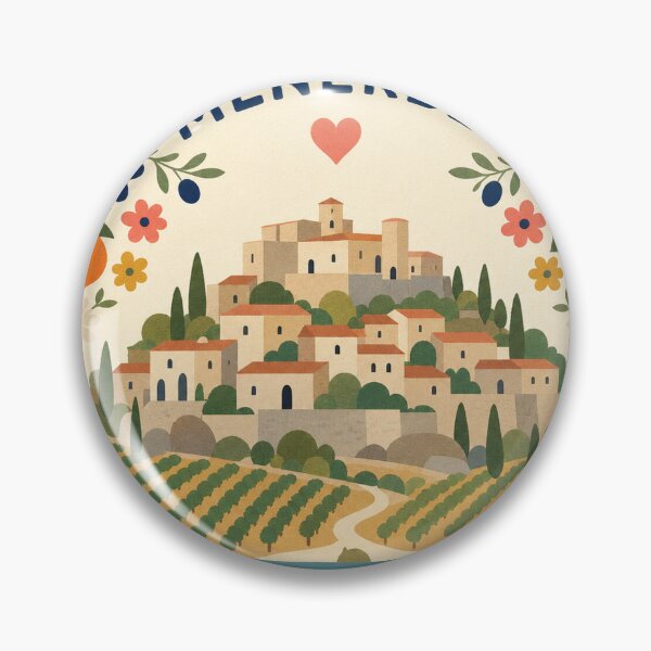 Item preview, Menerbes France Travel Souvenir Modern Folk Art designed and sold by VisualArtsOasis.