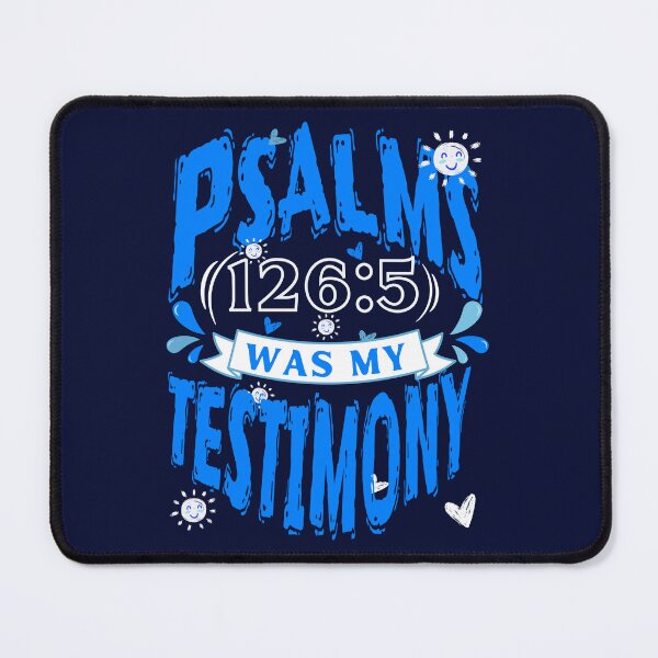 Item preview, Psalms 126 5 Was My Testimony - Redemption Psalms Verse Quotes - Birthday Gifts For Him - Navy Blue designed and sold by Doiemacreations.