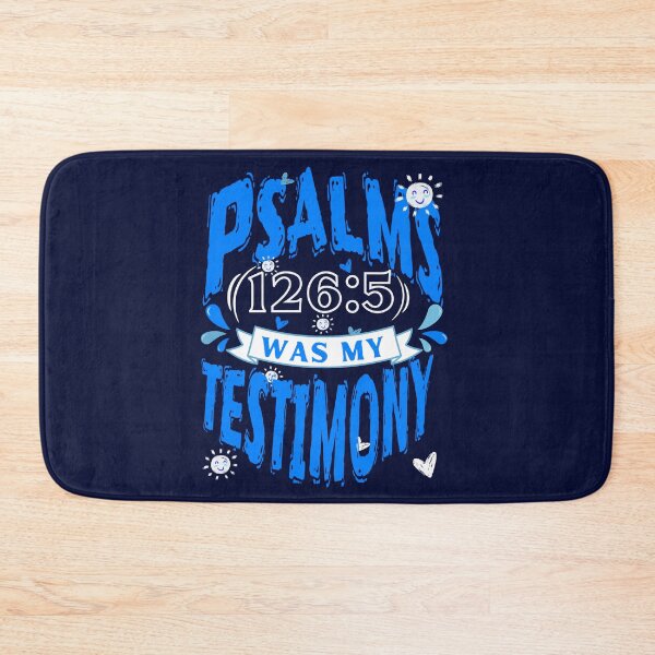 Item preview, Psalms 126 5 Was My Testimony  - Redemption Psalms Verse Quotes  - Birthday Gifts For Him - Navy Blue designed and sold by Doiemacreations.