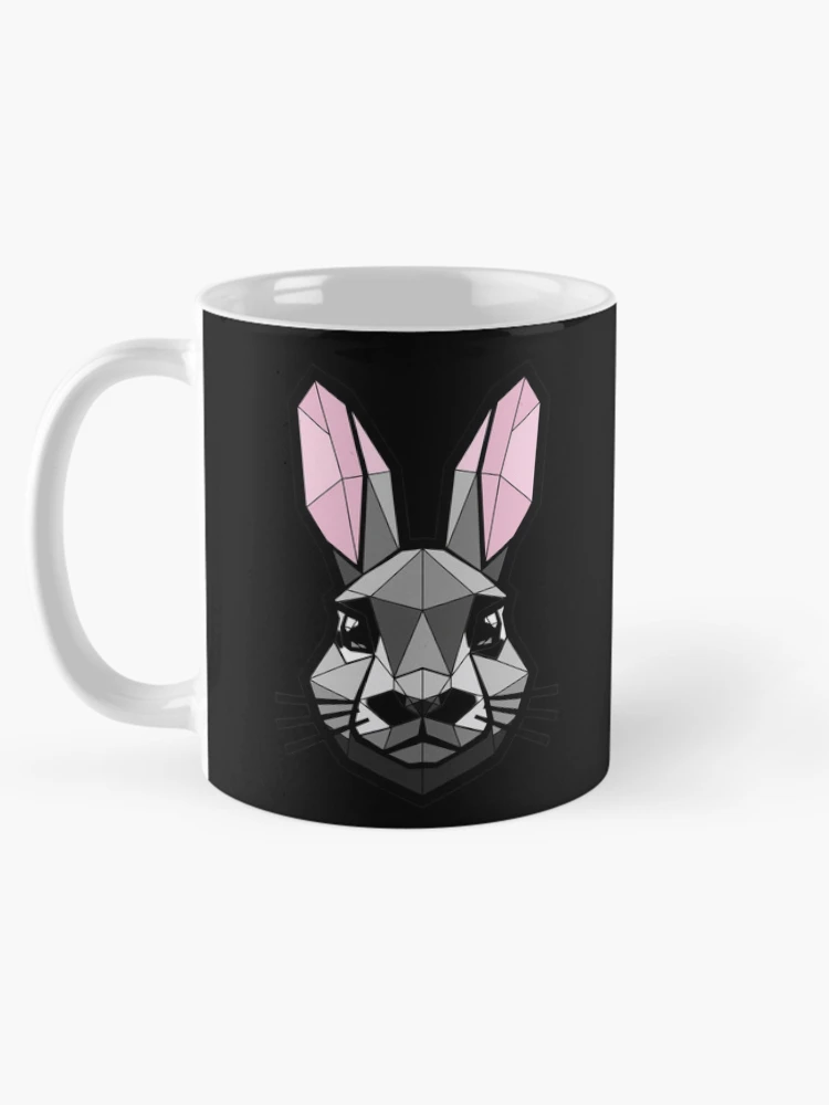 Thumbnail 5 of 6, Coffee Mug, Geometric Rabbit - Low Poly Rabbit Design designed and sold by GeoBeast.