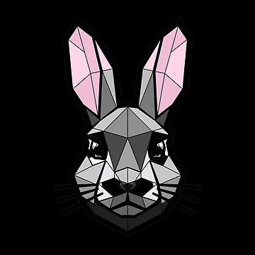 Artwork thumbnail, Geometric Rabbit - Low Poly Rabbit Design by GeoBeast