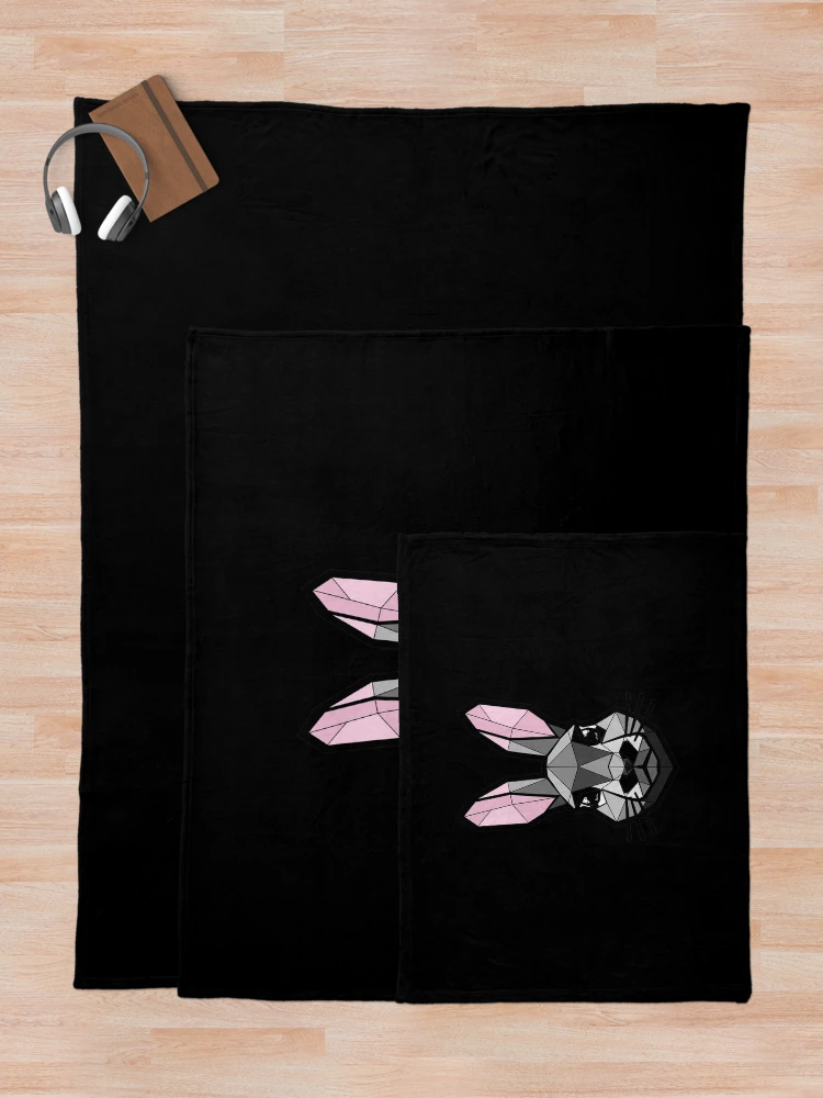Thumbnail 5 of 6, Throw Blanket, Geometric Rabbit - Low Poly Rabbit Design designed and sold by GeoBeast.