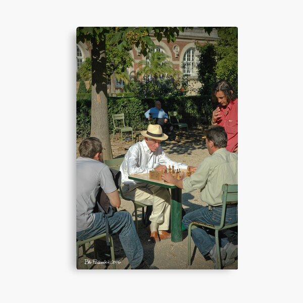 Chess in Luxembourg Gardens, Paris Canvas Print