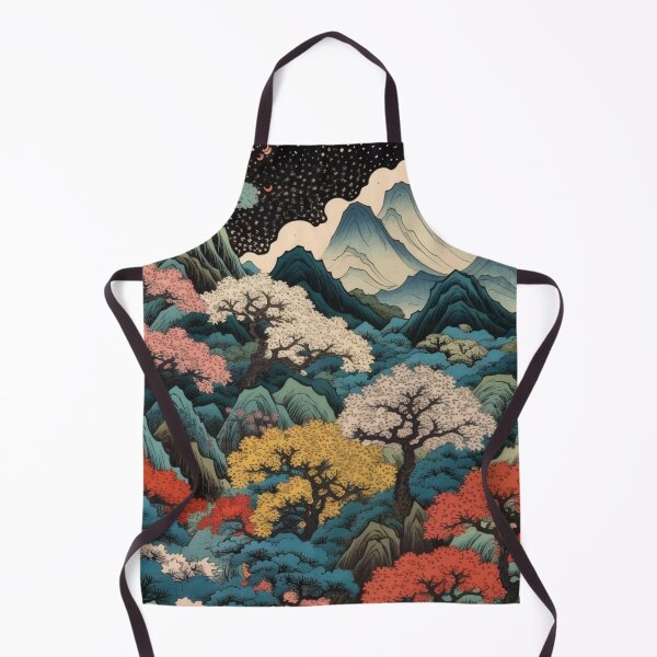 Item preview, Japanese Ukiyo-e Mountain Forest – Vintage Woodblock Landscape Art designed and sold by BrandonArtWorld.