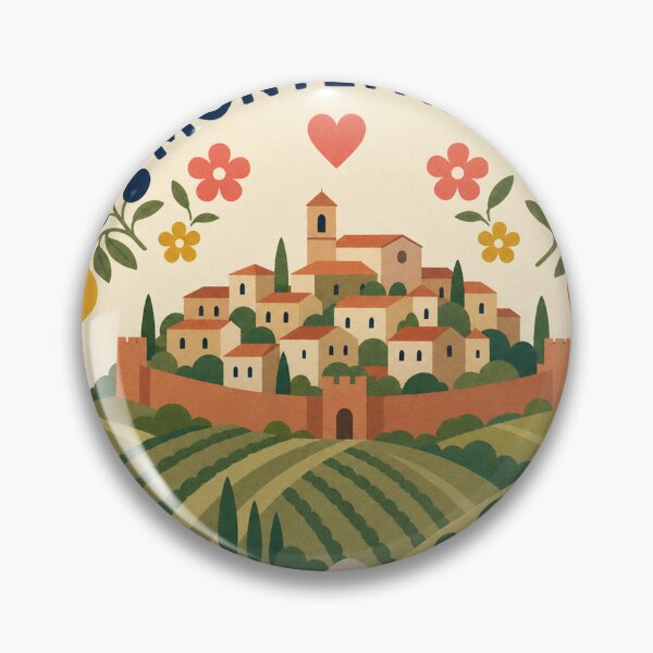 Item preview, Montefalco Italy Travel Souvenir Modern Folk Art designed and sold by VisualArtsOasis.