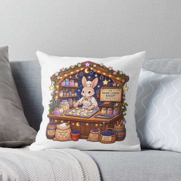 Item preview, The Moon-Cookie Bakery | Magical Moon Cookies, Lunar Berries & Starlight Flour | Whimsical Bunny Fantasy Bakery designed and sold by MrDev.