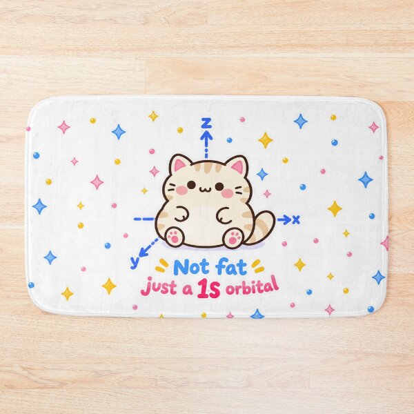 Item preview, Cute Chemistry Cat 1s Orbital Science Pun designed and sold by EntropyThreads.