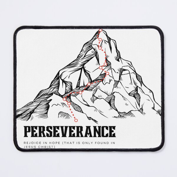 Item preview, Perseverance Mountain Romans 12:12 Christian Tee designed and sold by PureGritFaith.