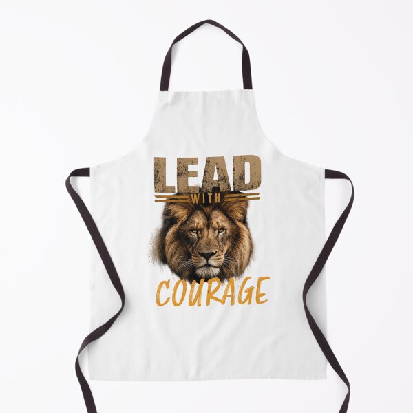 Item preview, Lead with Courage Lion Motivational Typography Art designed and sold by Bennie Singh.