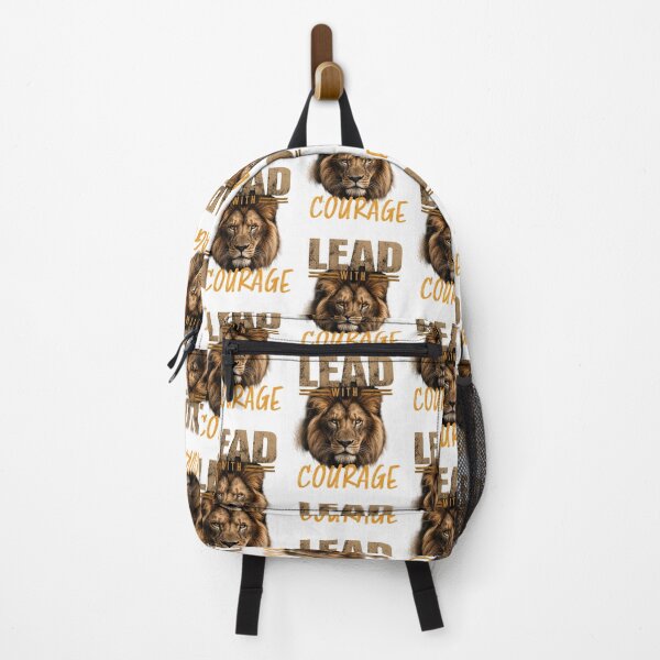 Item preview, Lead with Courage Lion Motivational Typography Art designed and sold by Bennie Singh.