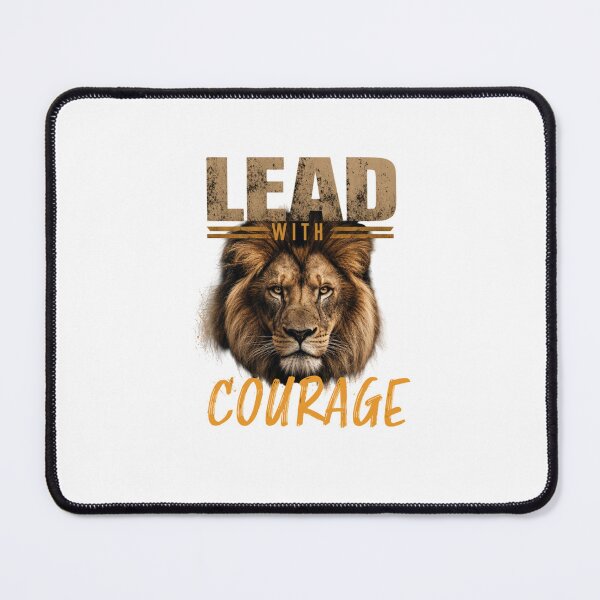 Item preview, Lead with Courage Lion Motivational Typography Art designed and sold by Bennie Singh.