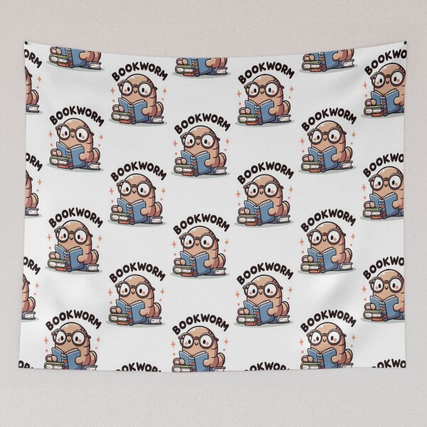 Item preview, Cute Cozy Bookworm Reading a Book – Study Sticker designed and sold by Khatumeye.