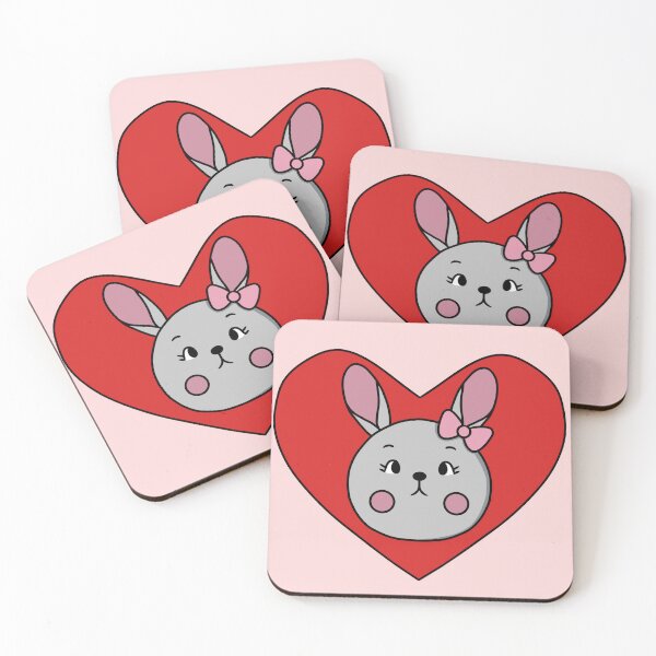 Item preview, Kawaii Bunny Inside a Red Heart designed and sold by BrunaBernardes.