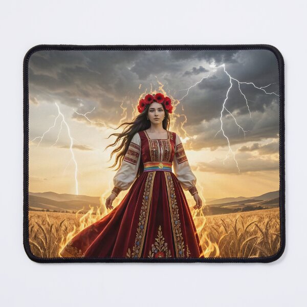 Item preview, Ognjena Marija – Fiery Mary Slavic Mythical Art Print designed and sold by LittleBigGifts.