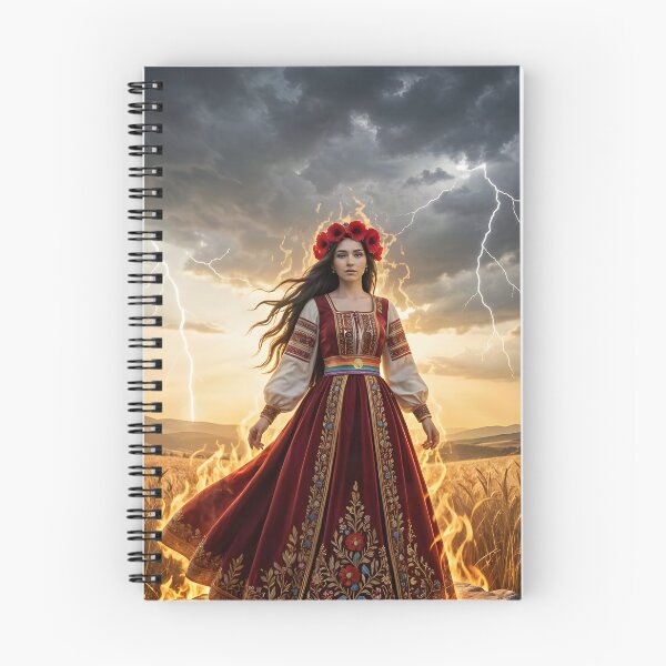 Item preview,  Ognjena Marija – Fiery Mary Slavic Mythical Art Print designed and sold by LittleBigGifts.
