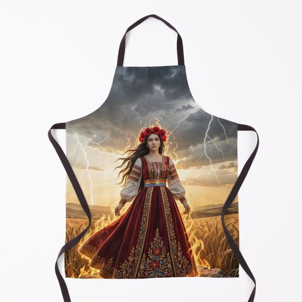 Item preview, Ognjena Marija – Fiery Mary Slavic Mythical Art Print designed and sold by LittleBigGifts.