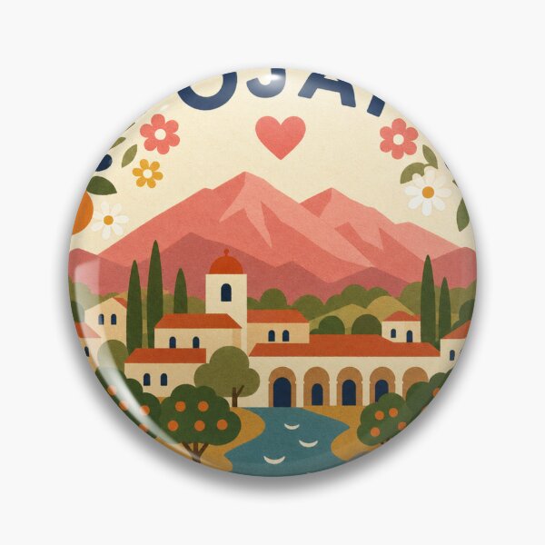 Item preview, Ojai USA Travel Souvenir Modern Folk Art designed and sold by VisualArtsOasis.