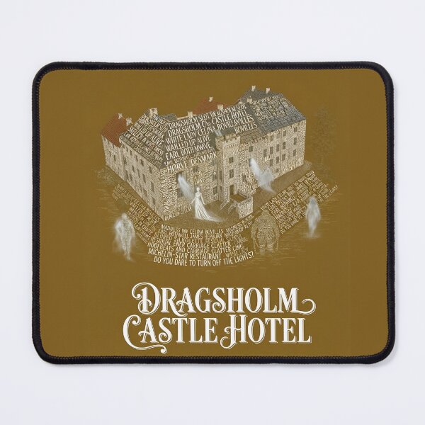 Item preview, Dragsholm Castle Hotel Denmark Haunted Fortress Typography Art designed and sold by naughty-raccoon.