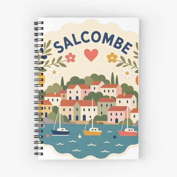 Item preview, Salcombe England Travel Souvenir Modern Folk Art designed and sold by VisualArtsOasis.
