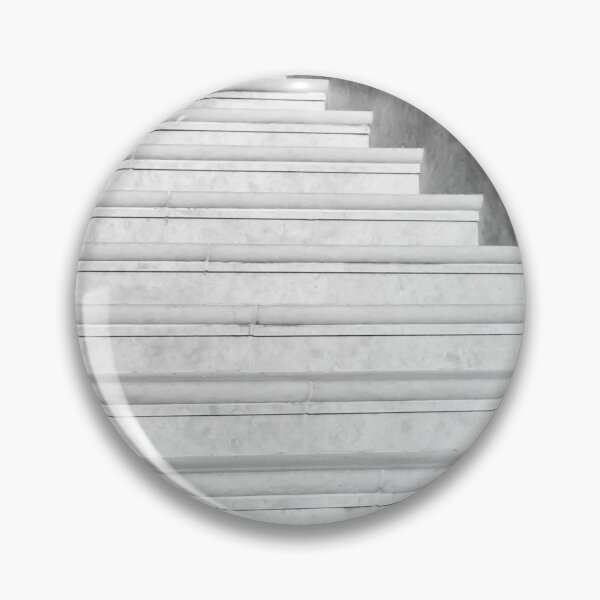 Item preview, Marble Staircase With Handrail Shadows Minimal Architectural Steps Leading Upward In Monochrome Composition designed and sold by Nmallia.