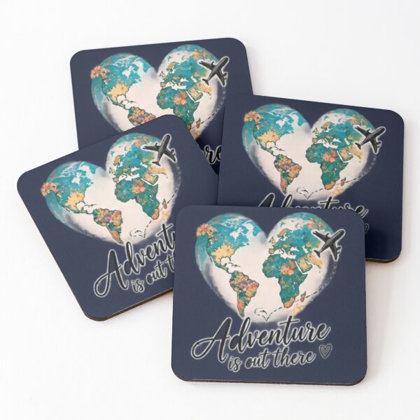 Item preview, Heart Shaped World Adventure Travel Art designed and sold by FABIOLA1970.