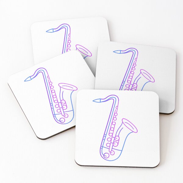 Item preview, Neon Saxophone Line Art – Colorful Jazz Music Lover Design designed and sold by SoulThread Studio.
