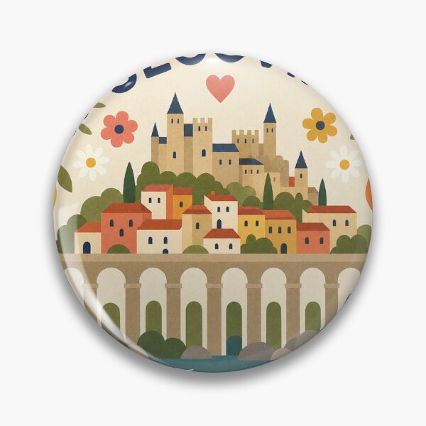 Item preview, Segovia Spain Travel Souvenir Modern Folk Art designed and sold by VisualArtsOasis.