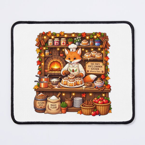 Item preview, The Fox’s Cinnamon Kitchen | Whimsical Cinnamon Rolls, Autumn Spice & Magic Flour | Cozy Woodland Bakery designed and sold by MrDev.