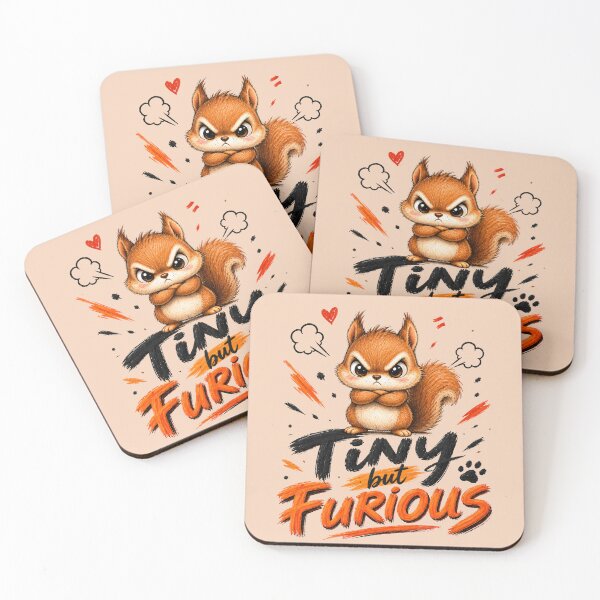 Item preview, Tiny but Furious Squirrel – Cute Angry Squirrel designed and sold by Sasas Design.