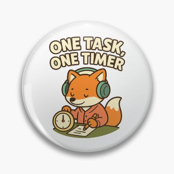 Item preview, Fox Timer Cue ADHD Focus Mascot designed and sold by Ainbowz-Artwork.