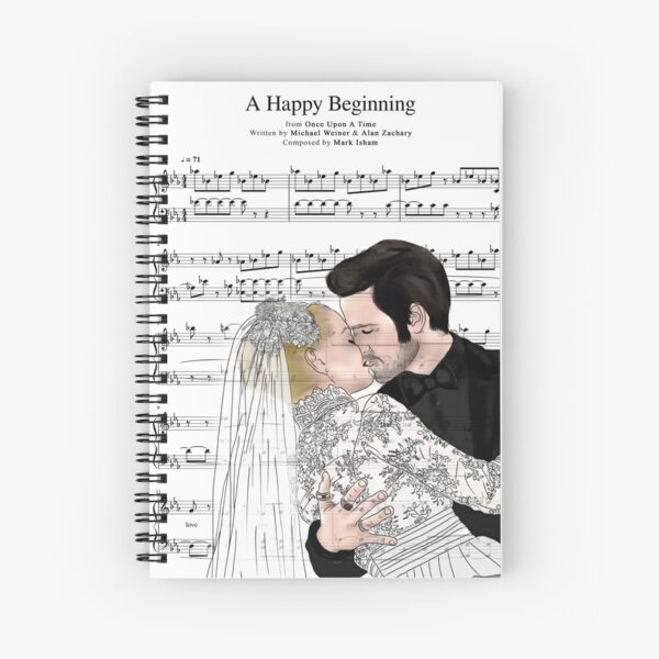 Captain Swan Music Sheet Spiral Notebook
