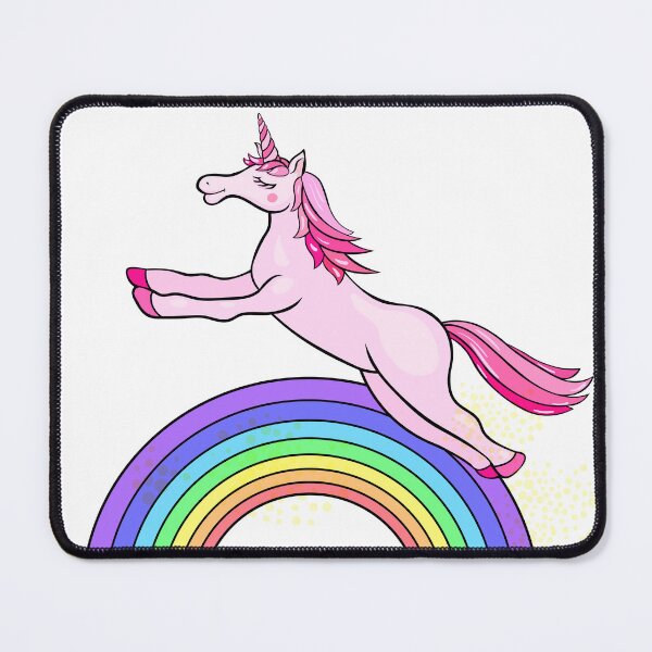 Item preview, Cute Unicorn Running on Rainbow Magical Illustration designed and sold by OrPolly.