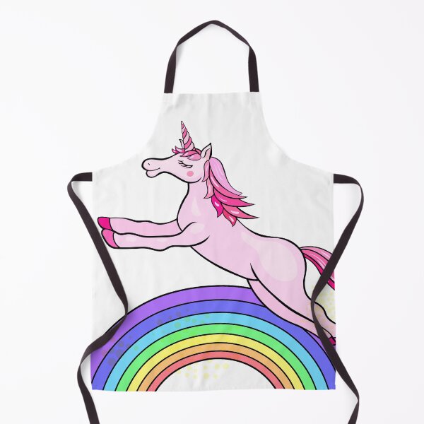 Item preview, Cute Unicorn Running on Rainbow Magical Illustration designed and sold by OrPolly.