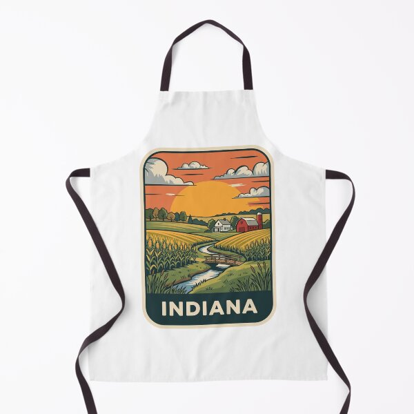 Item preview, Retro Indiana Farmland Red Barn & Cornfield Graphic designed and sold by Paper Drip.