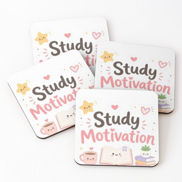 Item preview, Study Motivation Sticker – Books, Coffee & Cute Study Icons designed and sold by Khatumeye.