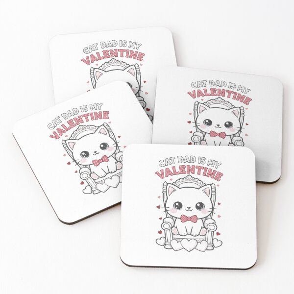 Item preview, Cat Dad Is My Valentine | Cute Cat Lover Valentine T-Shirt` designed and sold by Aliplus+.