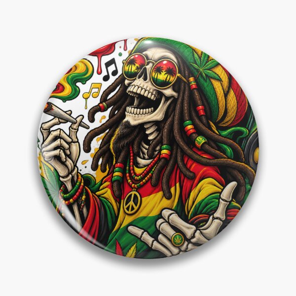 Item preview, Reggae Skull Dreadlocks Streetwear designed and sold by VYBORA Studio.