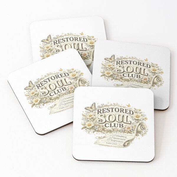 Item preview, Restored Soul Club Christian Floral Vintage Psalm 23:3 Faith Inspirational Design designed and sold by SoulThread Studio.