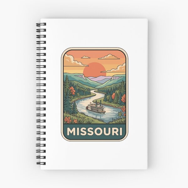 Item preview, Vintage Missouri River Steamboat Sunset Travel Badge designed and sold by Paper Drip.