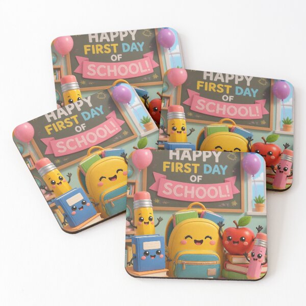 Item preview, Happy First Day Of School Cute 3D Kawaii Apple Student Back To School designed and sold by mo-carnival.