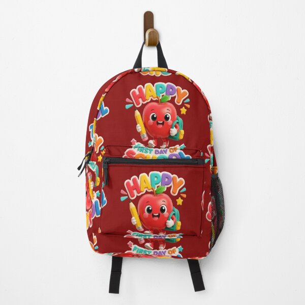 Item preview, Happy First Day Of School Cute 3D Kawaii Apple Student Back To School designed and sold by mo-carnival.