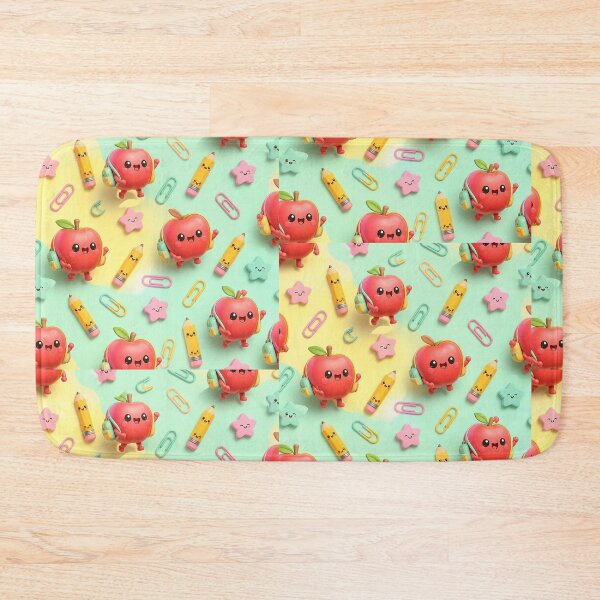 Item preview, Happy First Day Of School Cute 3D Kawaii Apple Student Back To School designed and sold by mo-carnival.