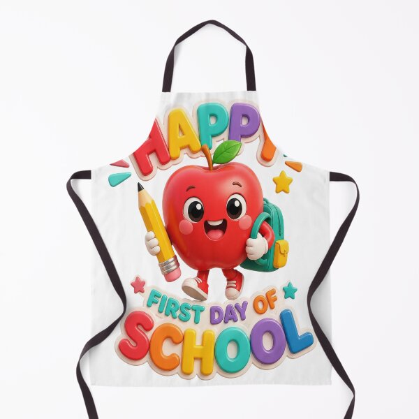Item preview, Happy First Day Of School Cute 3D Kawaii Apple Student Back To School designed and sold by mo-carnival.