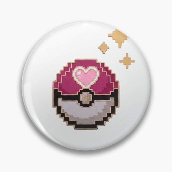 Item preview, Shiny Heart Ball 8-Bit designed and sold by PokeBroer.