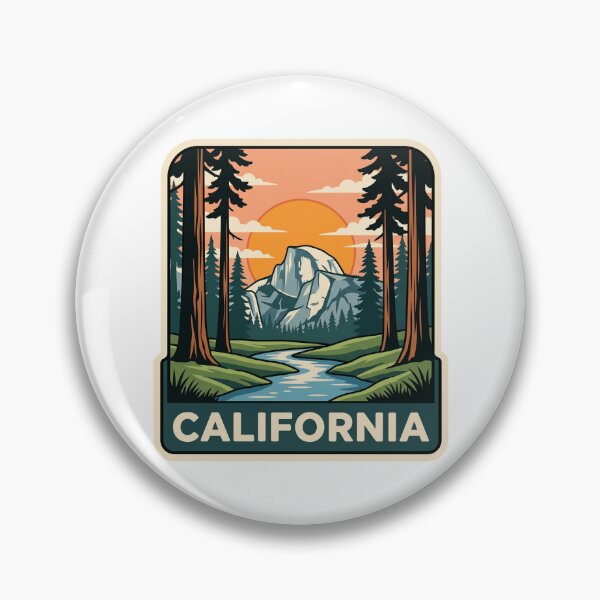 Item preview, Vintage California Yosemite Half Dome Travel Badge designed and sold by Paper Drip.