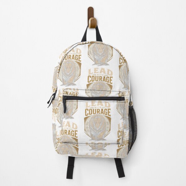 Item preview, Vintage Lion Lead with Courage Retro Motivational Art designed and sold by Bennie Singh.