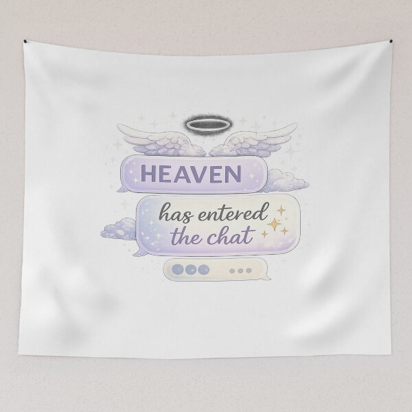 Item preview, Heaven Has Entered The Chat Cute Christian Y2K Aesthetic Faith Design designed and sold by SoulThread Studio.