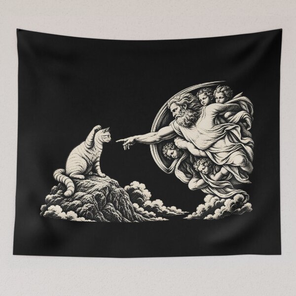 Item preview, The Creation of Cat — Renaissance Cat Art designed and sold by notorius12.