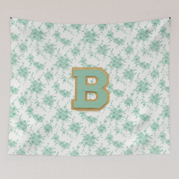 Item preview, Mint Green Letter B Monogram Aesthetic Art designed and sold by ITCHAWAWAA.