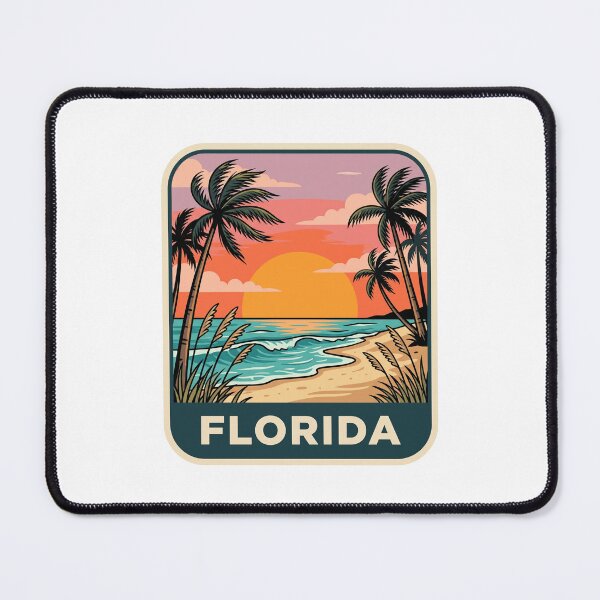 Item preview, Retro Florida Sunset Beach Tropical Travel Graphic designed and sold by Paper Drip.